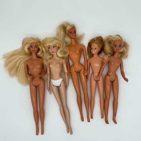 Barbie Skipper Disney TLC Bundle Lot 5 Vintage Nude Dolls 90s Superstar Era - Picture 1 of 14
